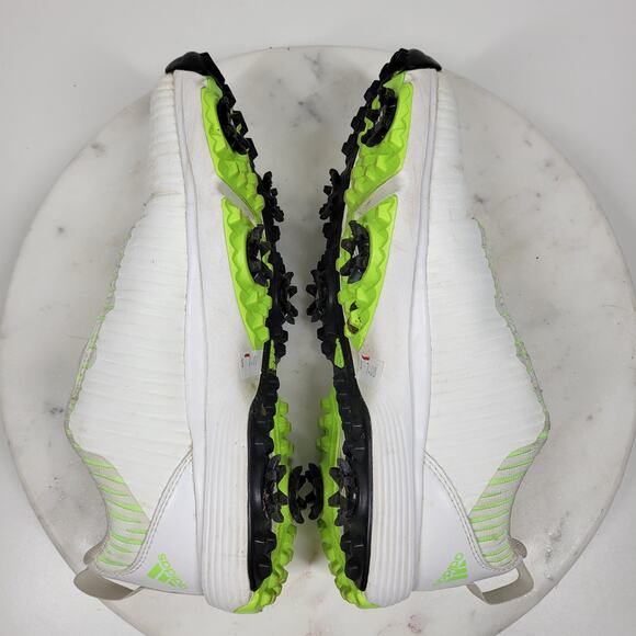 Adidas Golf Shoes Youth 4.5 White Green BOA Lace Spikes Bounce Athletic Footwear main image 14
